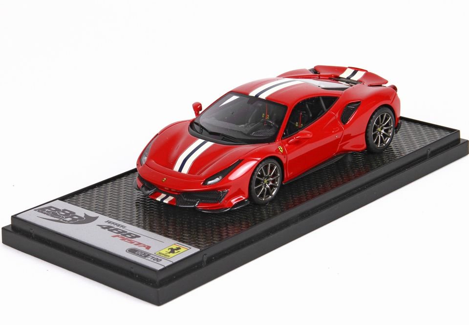 1/43 BBR Ferrari 488 Pista Red Corsa met - 【MR BBR MakeUp