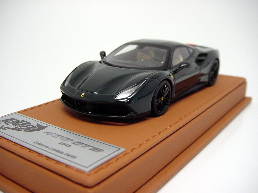 1/43 BBR Ferrari 488 GTB 2015 Verde British/Black Roof - 【MR