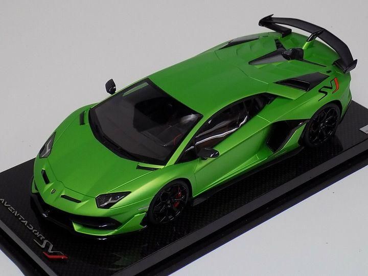 1/18 MR Collection Lamborghini Aventador SVJ Verde 