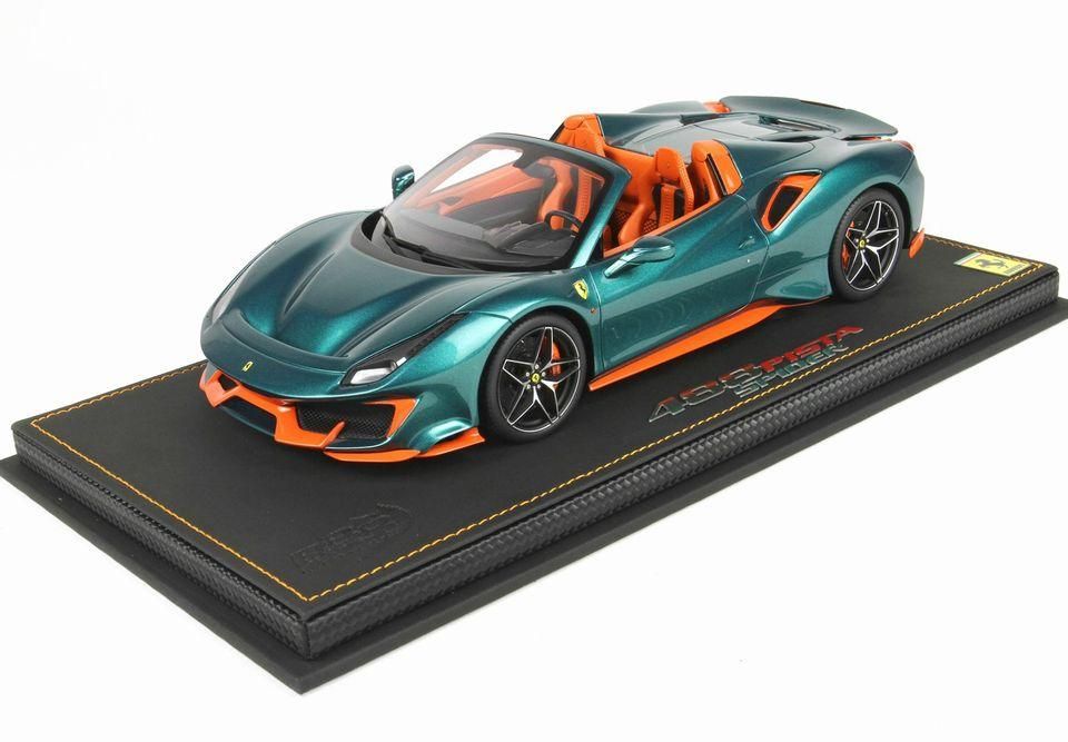 1/18 BBR Ferrari 488 Pista Spider green pine - 【MR BBR MakeUp