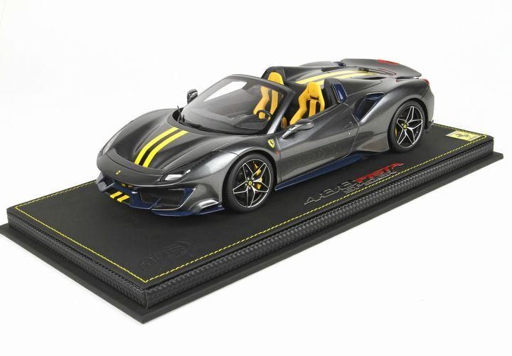 1/18 BBR Ferrari 488 Pista Spider Silverston grey - 【MR BBR
