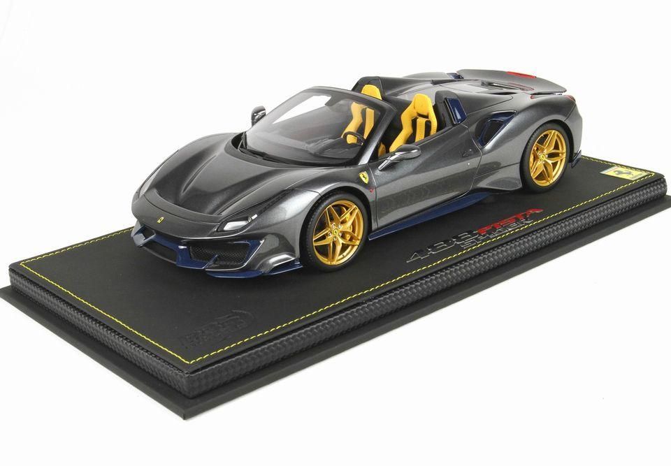 1/18 BBR Ferrari 488 Pista Spider Silverston grey - 【MR BBR