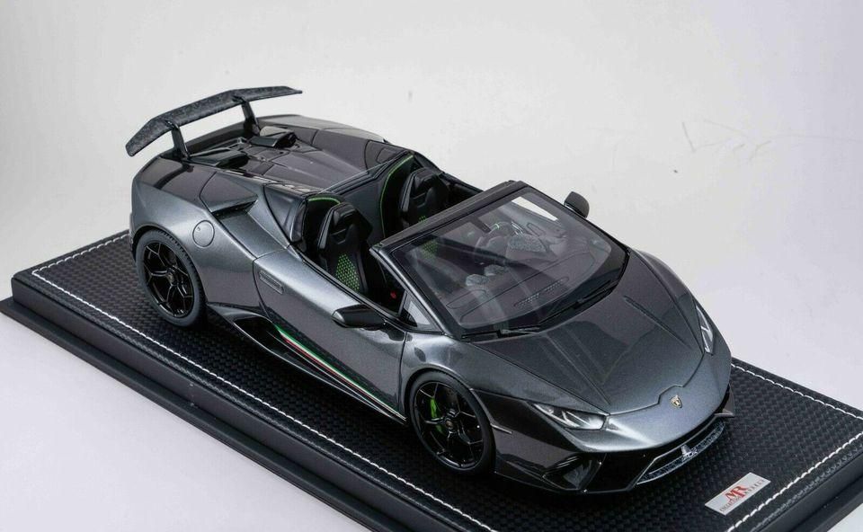 1/18 MR LAMBORGHINI HURACAN PERFORMANTE SPYDER GRAY ONEOFF - 【MR BBR MakeUp  LOOKSMART D&Gなどのミニカー専門店】 ヴェルデ