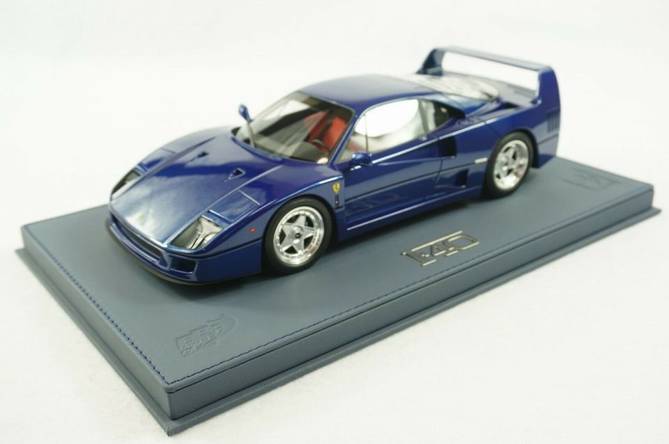 1/18 BBR FERRARI F40 STREET TOUR DE FRANCE BLUE DELUXE BLUE LEATHER BASE - 【MR  BBR MakeUp LOOKSMART D&Gなどのミニカー専門店】 ヴェルデ