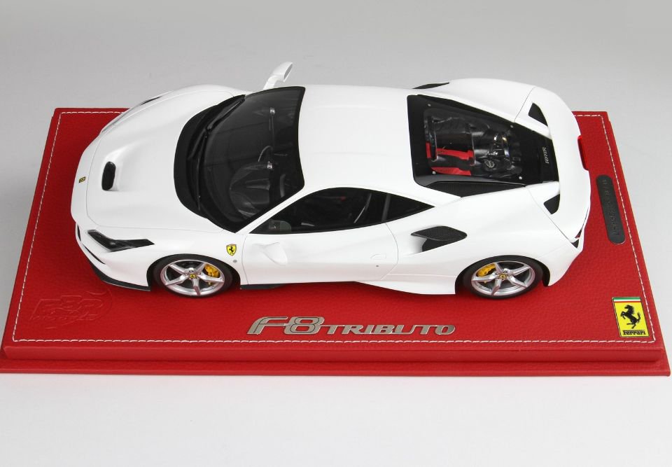 1/18 BBR Ferrari F8 Tributo white Cervino - 【MR BBR MakeUp LOOKSMART D&Gなどの ミニカー専門店】 ヴェルデ