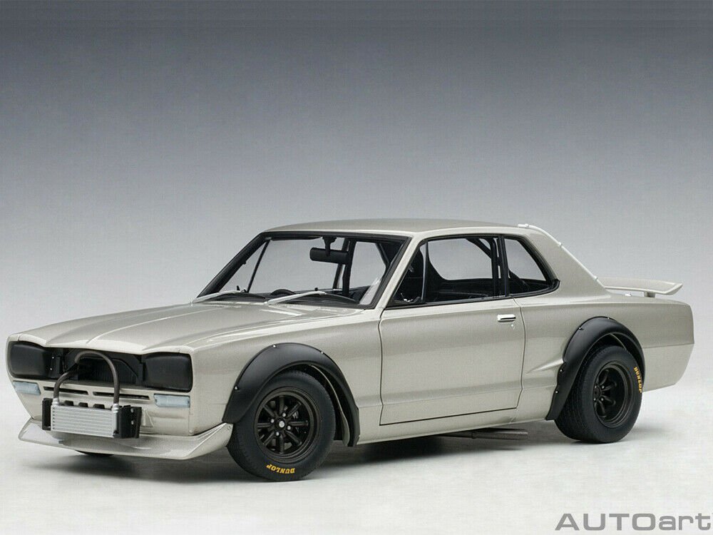 1/18 AUTOart Nissan Skyline GT-R KPGC-10 Racing 1972 Silver - 【MR BBR  MakeUp LOOKSMART D&Gなどのミニカー専門店】 ヴェルデ