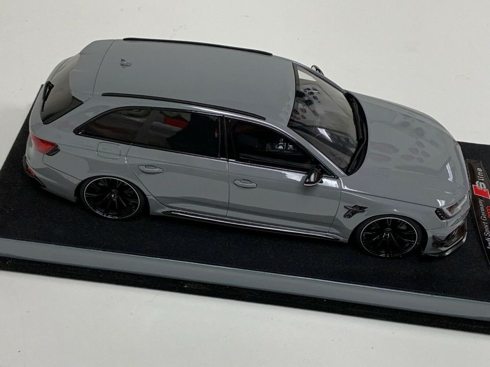 1/18 GT Spirit Audi RS4-R ABT Edition in Nardo Grey Custom Base - 【MR BBR  MakeUp LOOKSMART D&Gなどのミニカー専門店】 ヴェルデ