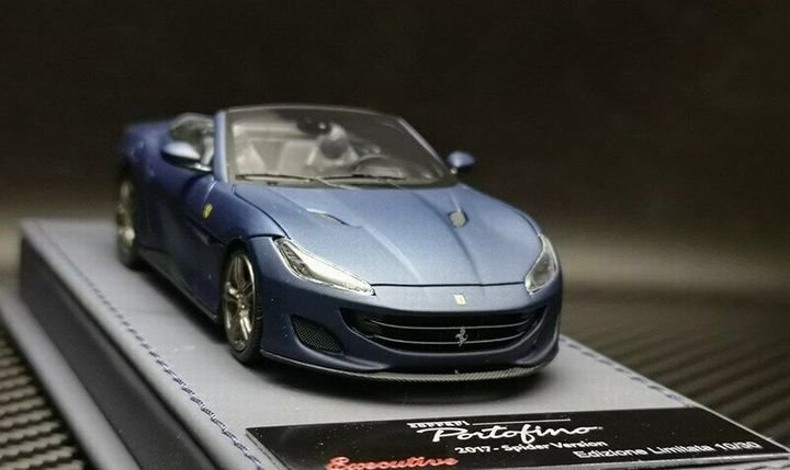 1/43 BBR Ferrari Portofino Matt Abu Dhabi blue - 【MR BBR MakeUp