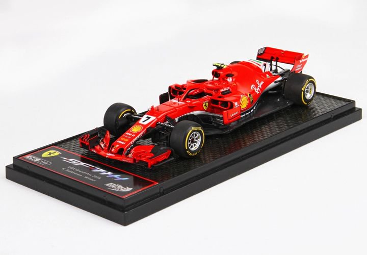 1/43 BBR Ferrari SF71H GP USA Austin 2018 winner Raikkonen - 【MR BBR MakeUp  LOOKSMART D&Gなどのミニカー専門店】 ヴェルデ