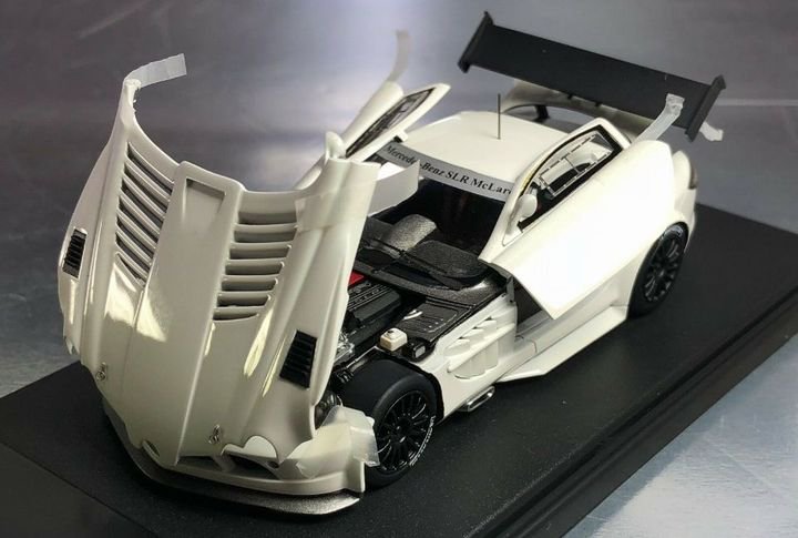 11/43 Fline Mercedes-Benz Mclaren SLR 722 GT Open & Close White - 【MR BBR  MakeUp LOOKSMART D&Gなどのミニカー専門店】 ヴェルデ