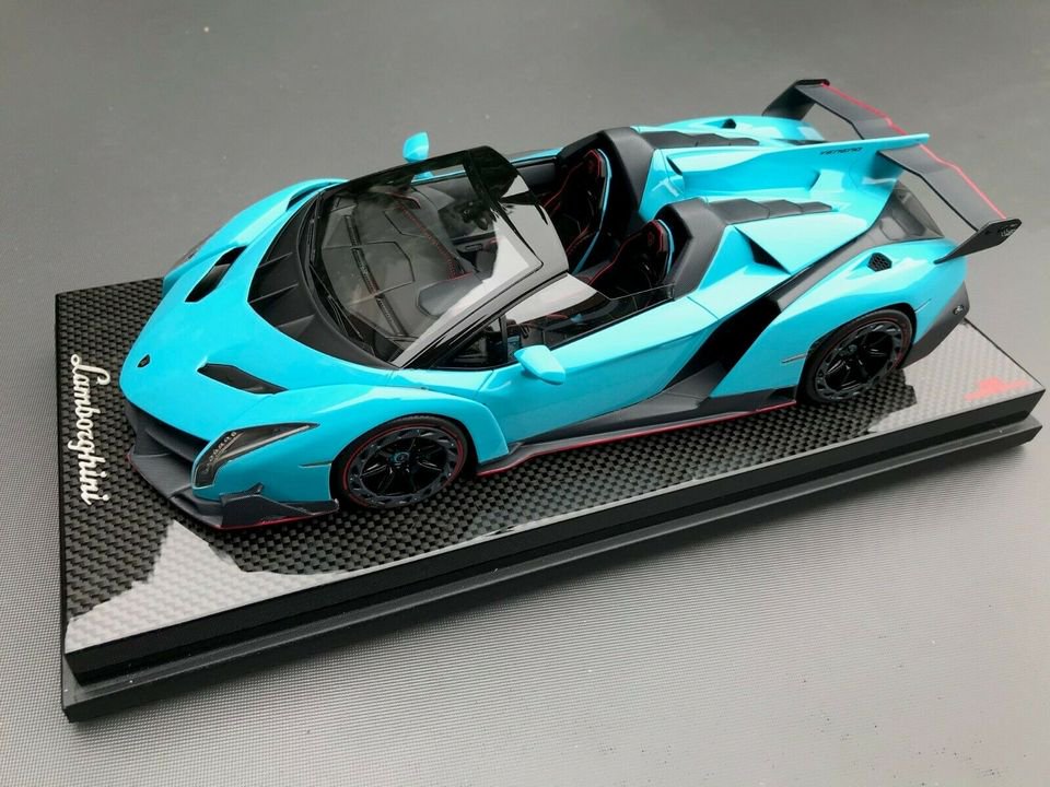 1/18 MR Lamborghini Veneno Roadster Baby blue - 【MR BBR MakeUp LOOKSMART  Du0026Gなどのミニカー専門店】 ヴェルデ　