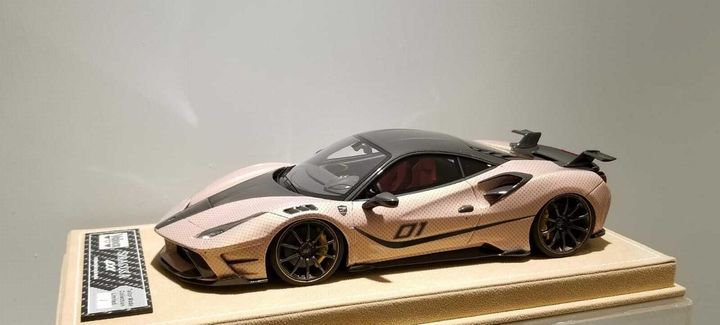 1/18 Veloce Ferrari 488 4XX SIRACUSA Mansory Gold/Red - 【MR BBR