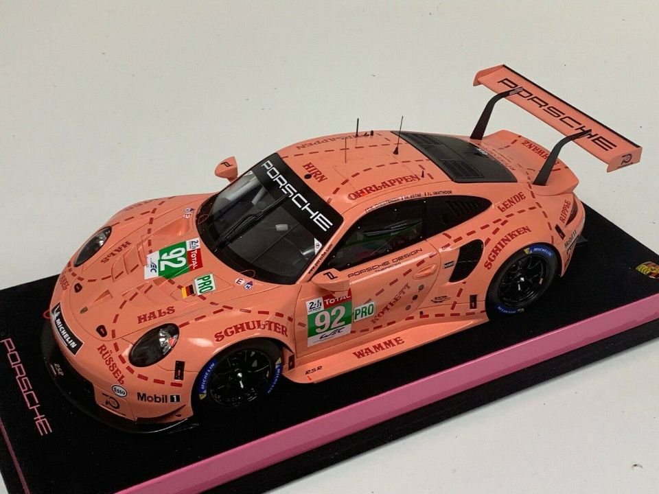 1/18 Spark Porsche 911 RSR winner 2018 Lemans LMGTE Pro Class Pink 