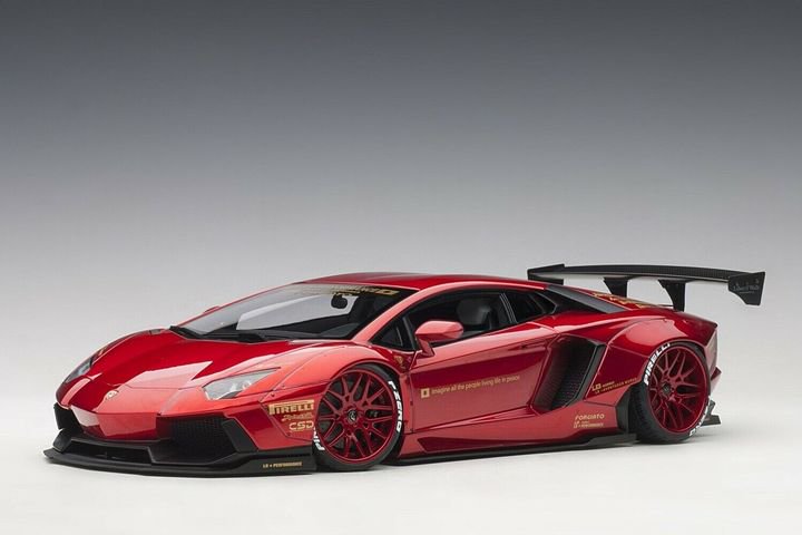 1/18 AUTO art LB-Works Lamborghini Aventador Met. Red - 【MR BBR