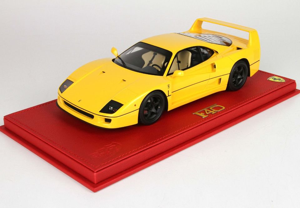 1/18 BBR Ferrari F40 1987 yellow Modena - 【MR BBR MakeUp LOOKSMART  D&Gなどのミニカー専門店】 ヴェルデ