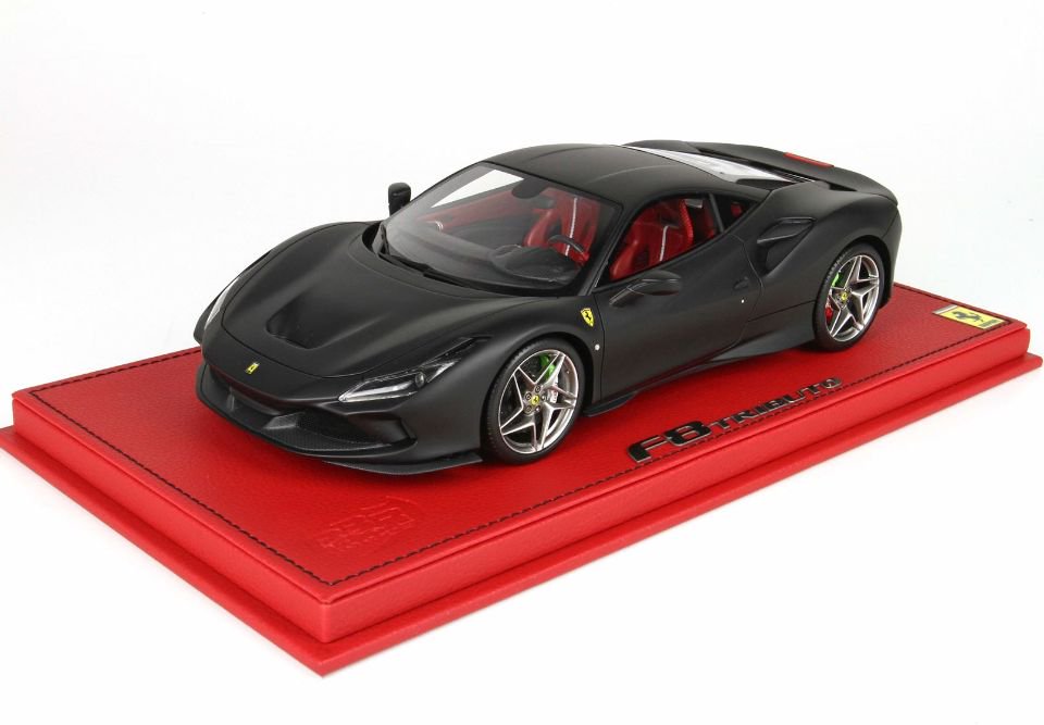 1/18 BBR Ferrari F8 Tribute matt black - 【MR BBR MakeUp LOOKSMART  D&Gなどのミニカー専門店】 ヴェルデ