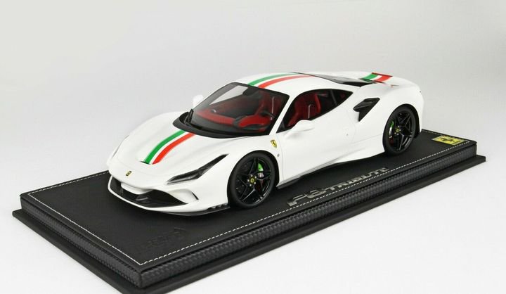 1/18 BBR Ferrari F8 Tributo White with Italian Stripe - 【MR BBR MakeUp  LOOKSMART D&Gなどのミニカー専門店】 ヴェルデ
