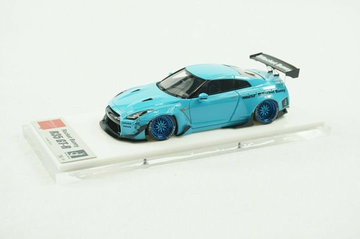 1/43 MAKE UP ROCKET BUNNY R35 GT-R BABY BLUE BBS WHEELS - 【MR BBR MakeUp  LOOKSMART D&Gなどのミニカー専門店】 ヴェルデ