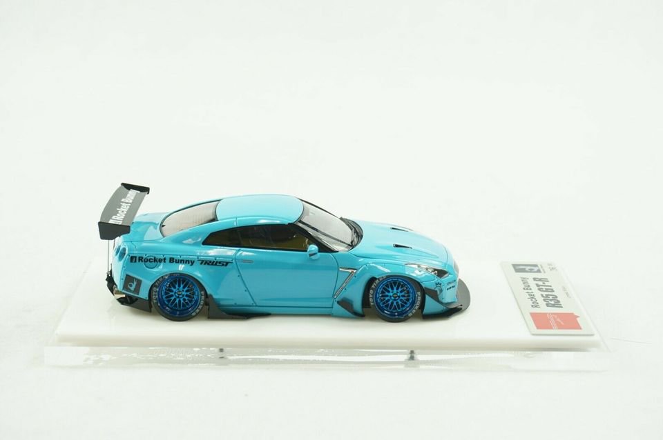 1/43 MAKE UP ROCKET BUNNY R35 GT-R BABY BLUE BBS WHEELS - 【MR BBR MakeUp  LOOKSMART D&Gなどのミニカー専門店】 ヴェルデ