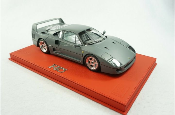 1/18 BBR FERRARI F40 MATT GREY SULTAN BRUNEI DELUXE RED LEATHE BASE - 【MR  BBR MakeUp LOOKSMART D&Gなどのミニカー専門店】 ヴェルデ