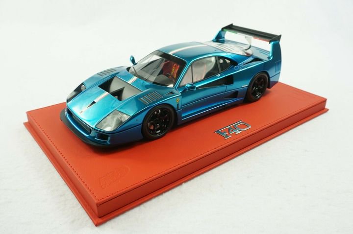 1/18 BBR Ferrari F40 LM version chrome blue metallic red deluxe leather  base - 【MR BBR MakeUp LOOKSMART Du0026Gなどのミニカー専門店】 ヴェルデ　