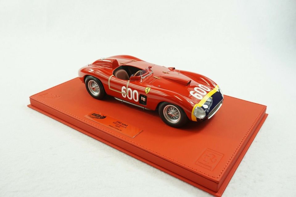 1/18 BBR FERRARI 290 MM MILLE MIGLIA 1956 FANGIO DELUXE RED LEATHER BASE -  【MR BBR MakeUp LOOKSMART D&Gなどのミニカー専門店】 ヴェルデ