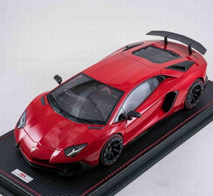 1/18 MR Lamborghini Aventador SV Red Custom Wheels - 【MR BBR MakeUp  LOOKSMART Du0026Gなどのミニカー専門店】 ヴェルデ　