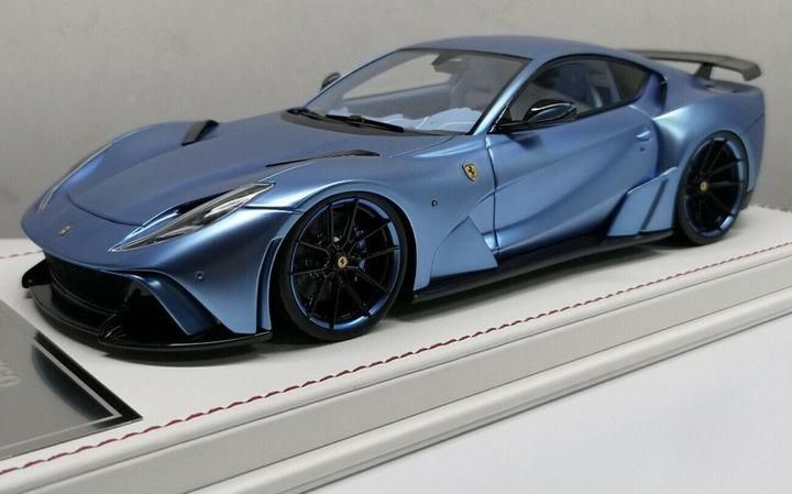 ミニカー 812 N-Largo by Novitec 1/18 D&G FERRARI NOVITEC 812 N-LARGO MATT CHROME ICE-BLUE