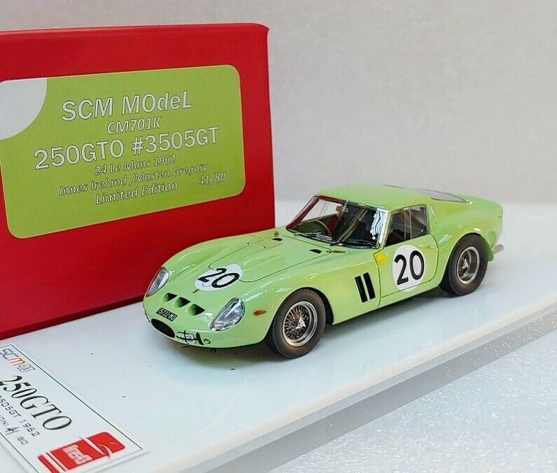 1/43 SCM MODEL Ferrari 250 GTO 3505GT 24h Le Mans 1962 #20 - 【MR BBR MakeUp  LOOKSMART D&Gなどのミニカー専門店】 ヴェルデ