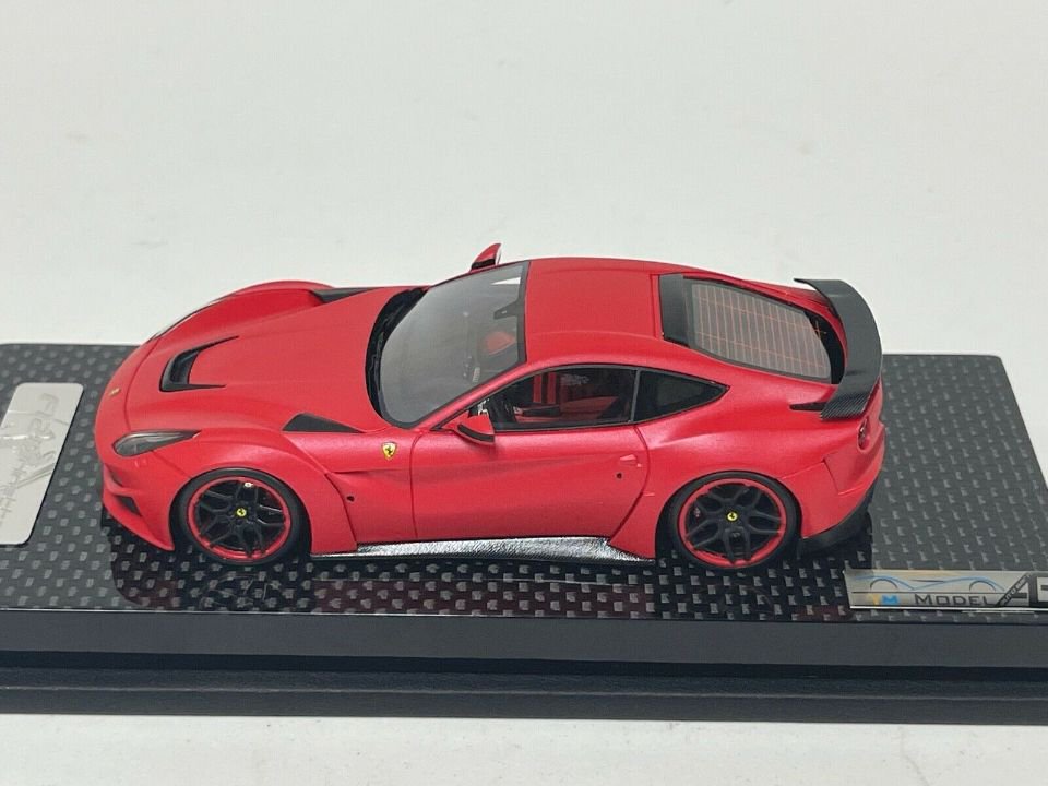 1/43 Ferrari F12 Berlinetta N-Largo Novitec Rosso Matte Rosso Corsa Red  with a Red / Black Wheels. - 【MR BBR MakeUp LOOKSMART D&Gなどのミニカー専門店】 ヴェルデ