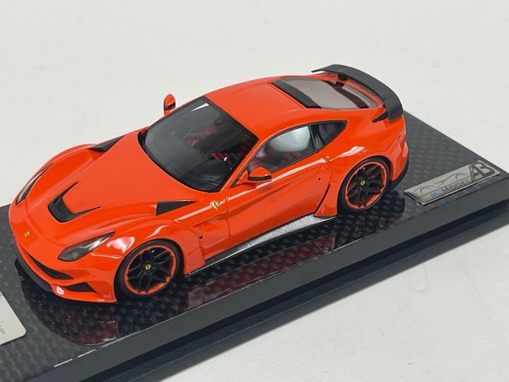 1/43 Ferrari F12 Berlinetta N-Largo Novitec Rosso Gloss Orange with a Orange  / Black Wheels. - 【MR BBR MakeUp LOOKSMART D&Gなどのミニカー専門店】 ヴェルデ