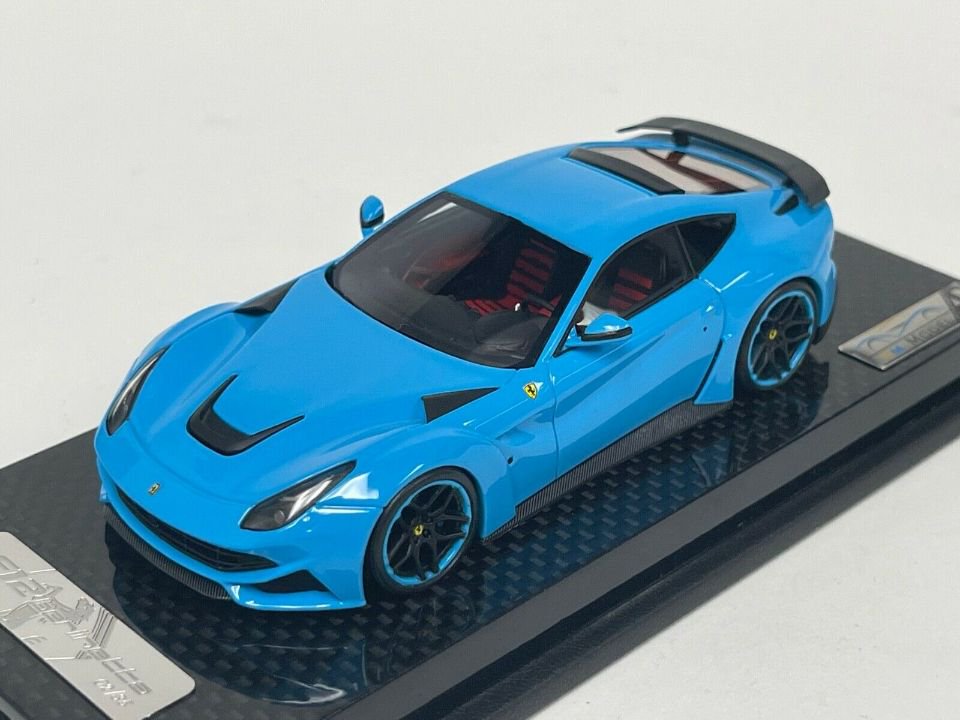 1/43 Ferrari F12 Berlinetta N-Largo Novitec Rosso Gloss Baby Blue with a  Blue / Black Wheels. - 【MR BBR MakeUp LOOKSMART D&Gなどのミニカー専門店】 ヴェルデ