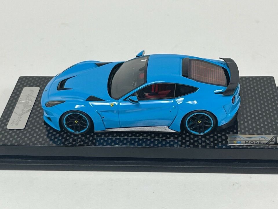 1/43 Ferrari F12 Berlinetta N-Largo Novitec Rosso Gloss Baby Blue with a  Blue / Black Wheels. - 【MR BBR MakeUp LOOKSMART D&Gなどのミニカー専門店】 ヴェルデ