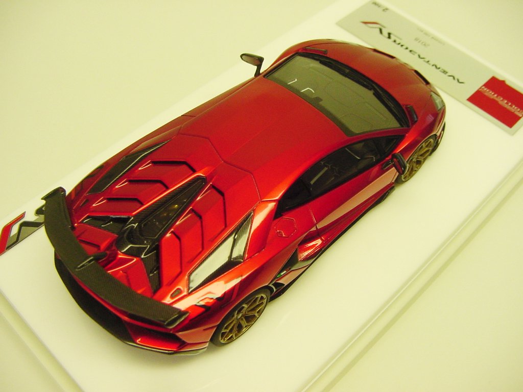 1/43 Make Up Lamborghini Aventador SVJ 2018 Candy Red - 【MR BBR MakeUp  LOOKSMART D&Gなどのミニカー専門店】 ヴェルデ