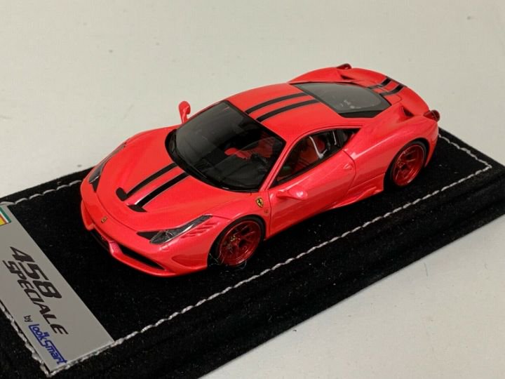 1/43 Looksmart Ferrari 458 Speciale in Metallic Pink Shinny Red Forgiato  Wheels - 【MR BBR MakeUp LOOKSMART D&Gなどのミニカー専門店】 ヴェルデ