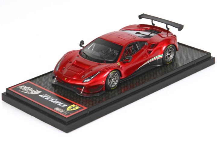 1/43 BBR Ferrari 488 GT3 2020, Rosso Fuoco - 【MR BBR MakeUp LOOKSMART  D&Gなどのミニカー専門店】 ヴェルデ