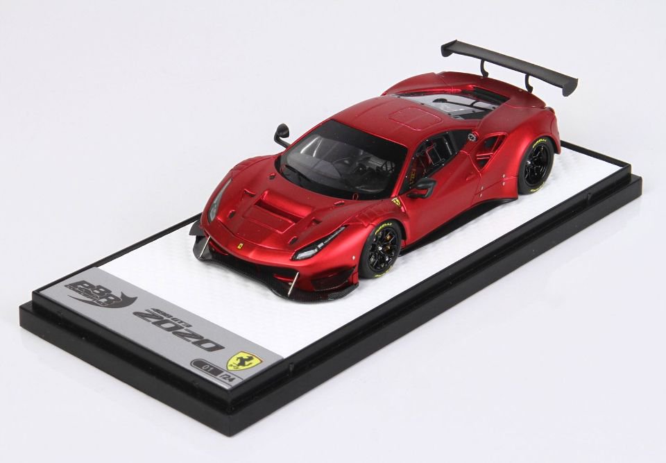 1/43 BBR Ferrari 488 GT3 2020 matt red fire - 【MR BBR MakeUp