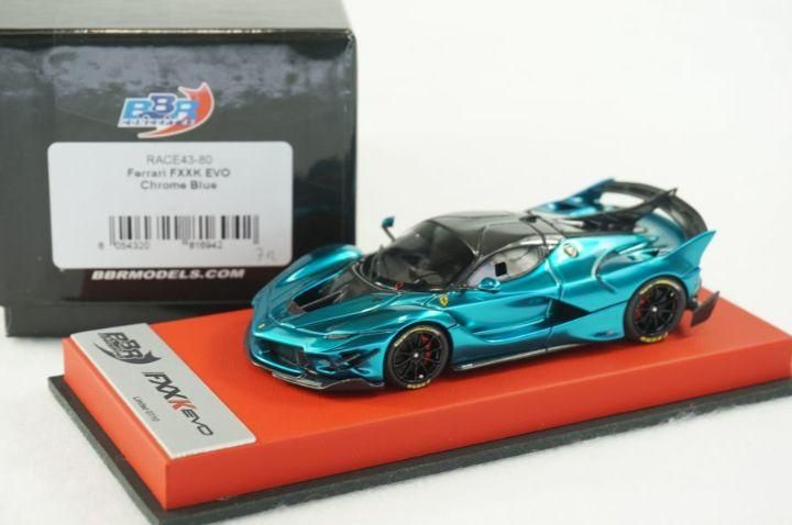 1/43 BBR Ferrari FXXK Evo Chrome blue with carbon fiber roof