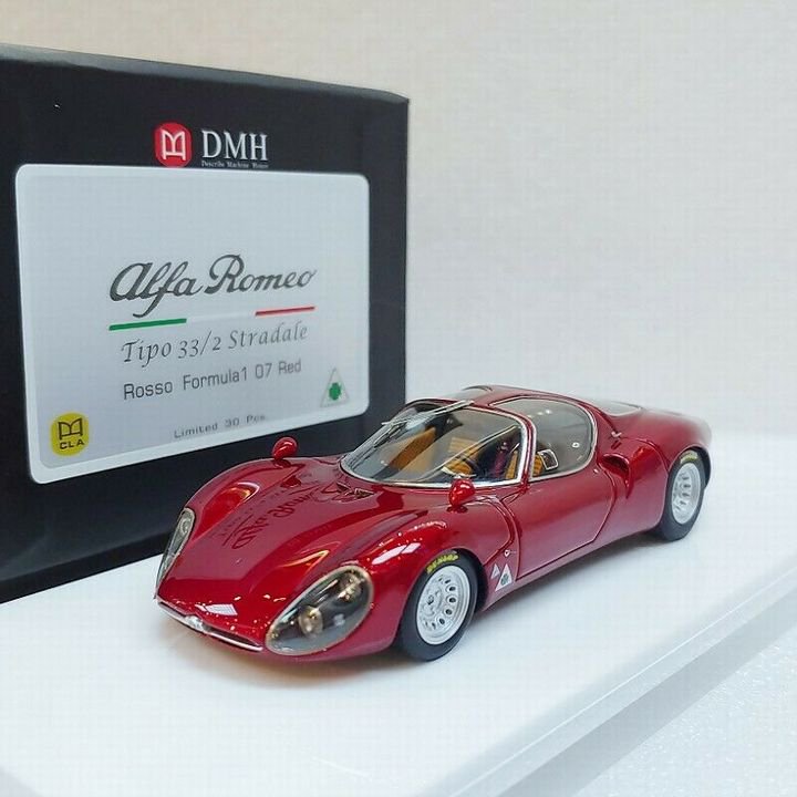 1/43 DMH Alfa Romeo Tipo 33/2 Stradale, Rosso F1 07 Red, - 【MR BBR MakeUp  LOOKSMART D&Gなどのミニカー専門店】 ヴェルデ
