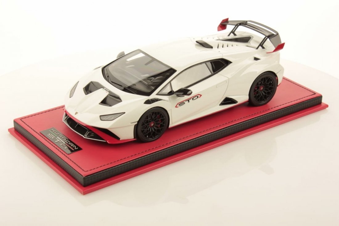 1/18 MR LAMBORGHINI HURACAN STO BIANCO MONOCERUS - 【MR BBR MakeUp