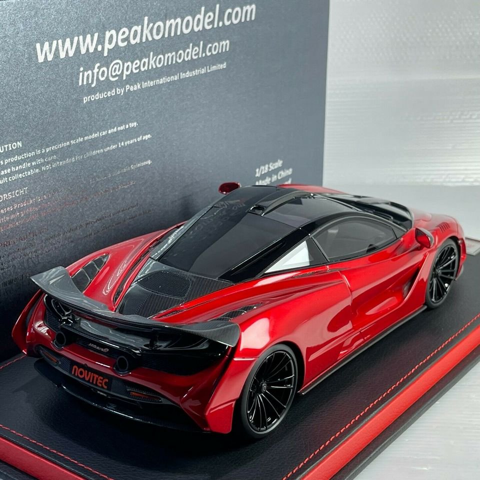 1/18 PEAKO McLaren 720S Novitec n-Largo F1 Red - 【MR BBR MakeUp LOOKSMART  D&Gなどのミニカー専門店】 ヴェルデ