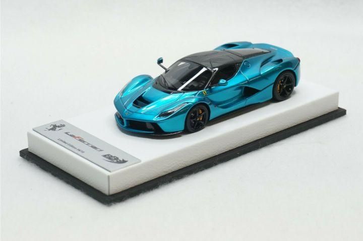 1/43 BBR Ferrari Laferrari Chrome blue wit carbon roof set