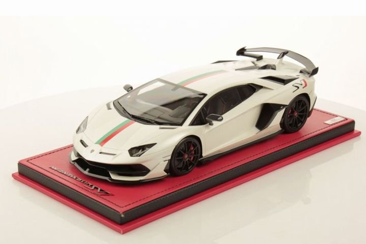 1/18 MR Lamborghini Aventador SVJ White Bianco Canopus