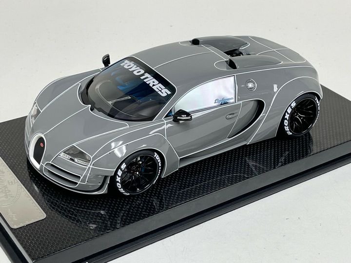 1/18 LB Bugatti Veyron Grigio Telesto Tron - 【MR BBR MakeUp LOOKSMART  Du0026Gなどのミニカー専門店】 ヴェルデ