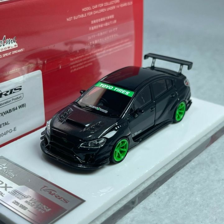 1/64 Fuelme VARIS Subaru WRX STi VAB S4 Black with Green Wheel - 【MR BBR  MakeUp LOOKSMART D&Gなどのミニカー専門店】 ヴェルデ