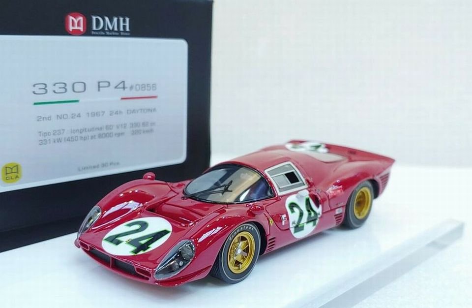 1/43 DHM Ferrari 330 P4 #0856 2nd No.24 1967 24h Daytona - 【MR BBR MakeUp  LOOKSMART D&Gなどのミニカー専門店】 ヴェルデ