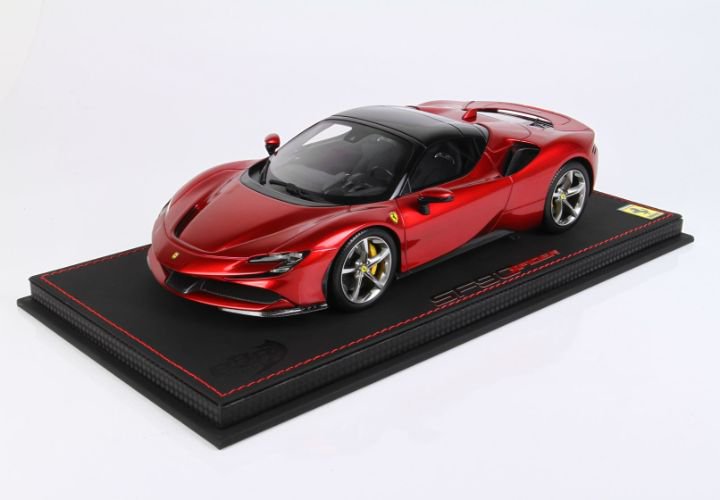 1/18 BBR Ferrari SF90 Spider CLOSED ROOF, Rosso Fuoco - 【MR BBR MakeUp  LOOKSMART D&Gなどのミニカー専門店】 ヴェルデ