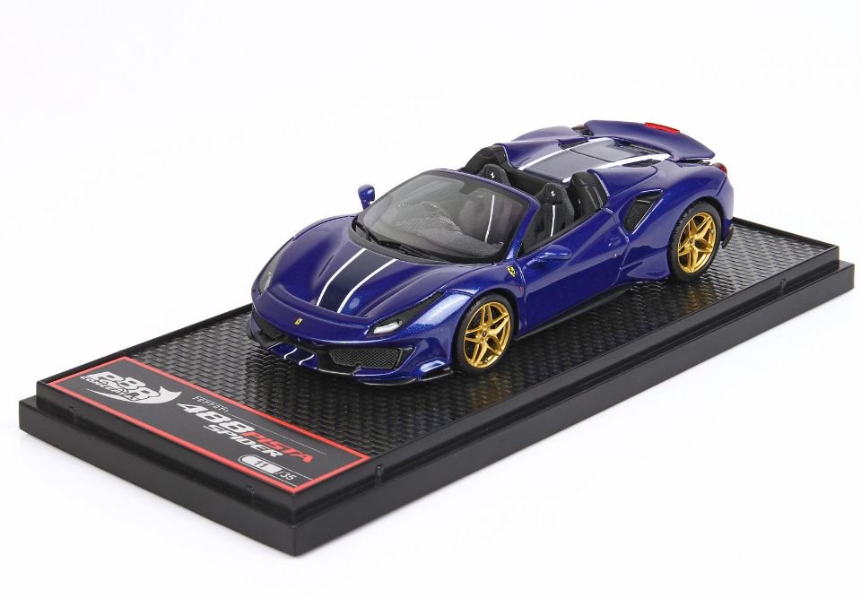 1/43 BBR Ferrari 488 Pista Spider RHD Blue Tour de France - 【MR BBR MakeUp  LOOKSMART D&Gなどのミニカー専門店】 ヴェルデ