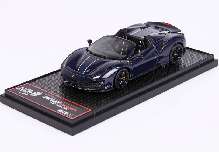 1/43 BBr Ferrari 488 Pista Spider RHD, Blu Pozzi - 【MR BBR MakeUp LOOKSMART  D&Gなどのミニカー専門店】 ヴェルデ