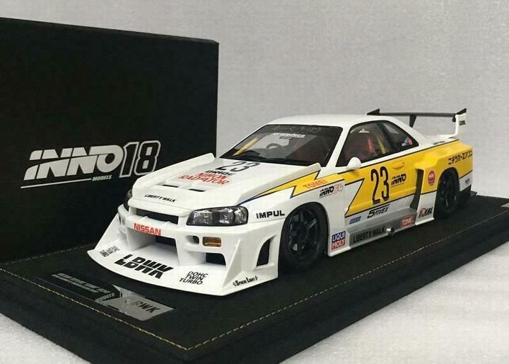 1/18 INNO MODEL NISSAN SKYLINE LBWK ER34 SUPER SILHOUETTE HOSHIN - 【MR BBR  MakeUp LOOKSMART D&Gなどのミニカー専門店】 ヴェルデ